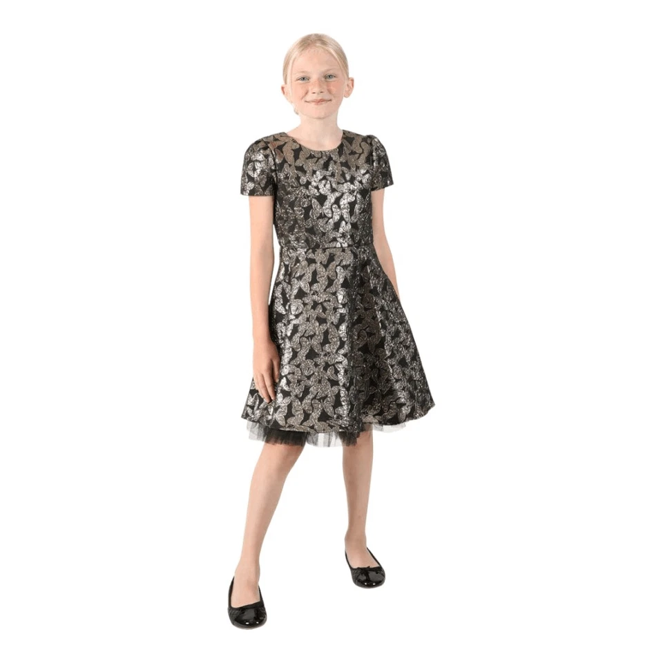 Vestido de fiesta BLUSH BY US ANGELS brocado mariposa metálico para niños talla 14 nuevo sin etiquetas Foto 2 de 4