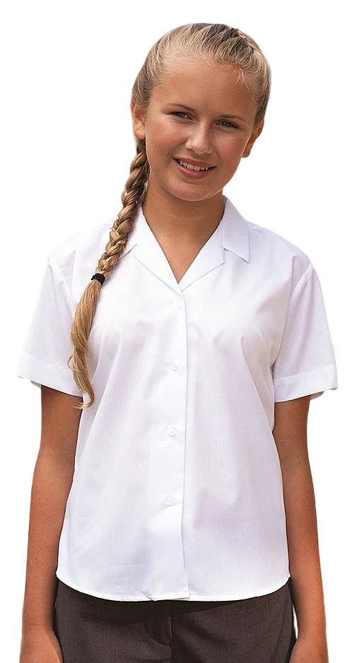 girls revere collar school blouse