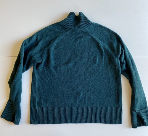 Banana Republic Pullover Damen Größe Small Piniengrün weich Stehkragen Baumwollmischung