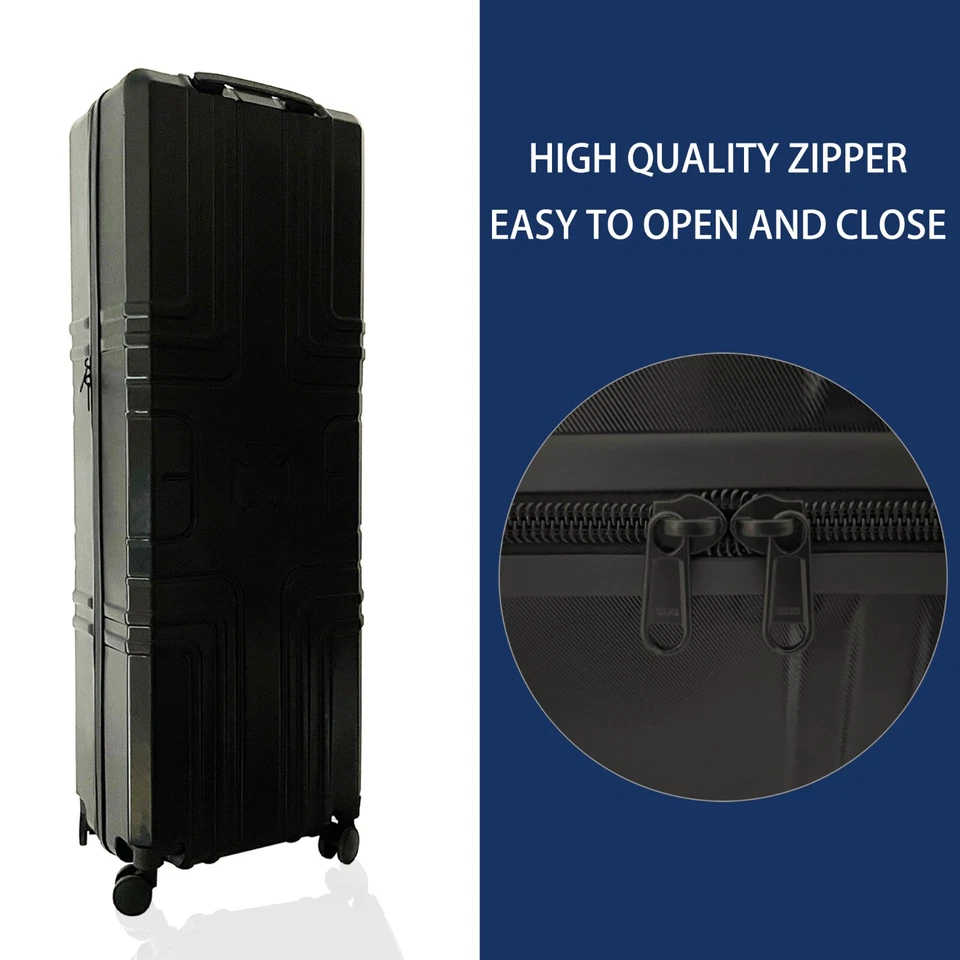 Estuche rígido (43x15x11 pulgadas) con ruedas y asa para soporte emergente para feria comercial Foto 4 de 4