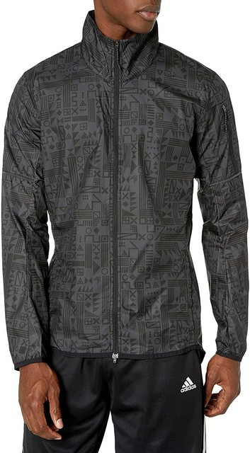 Adidas Track Graphic Jacket Mens XL Black Light Weight msrp $120. NWT 9513 for sale online