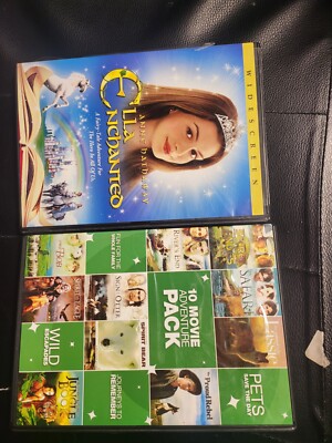 lot of 2: 10 Movie Adventure Pack, Vol. 1 +Ella Enchanted (DVD) USED/ NICE