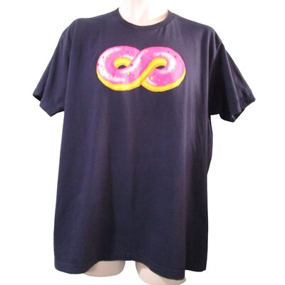 Pink Infinity Donut with Sprinkles Unisex T Shirt XL By Shirt.Woot! EUC