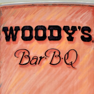 1980s Woody's BarBQ Bar-B-Q Restaurant Menu 5930 Powers Ave Jacksonville Florida