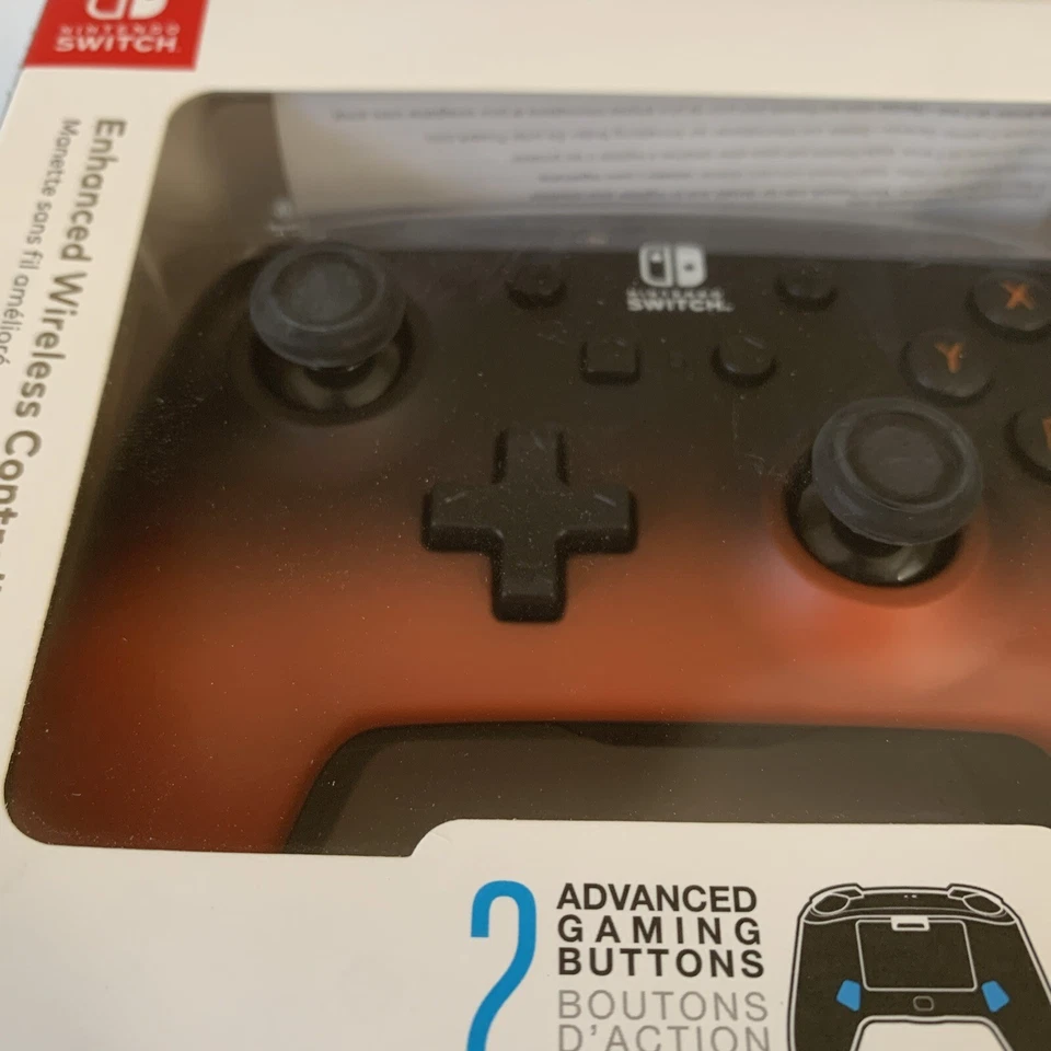 Nintendo Switch Orange Fade Enhanced Wireless Controller PowerA Discontinued New - Image 3 of 4