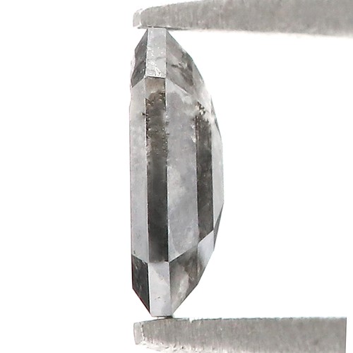 0.67 CT Natural Loose Emerald Shape 6.35 MM Salt And Pepper Diamond LQ3306 - Picture 5 of 8
