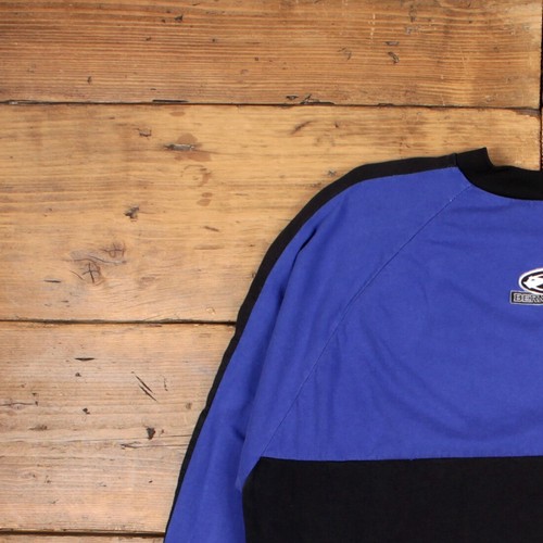 Vintage Graphic T Shirt XL Raglan Answer Bermbanger Long Sleeve Colour Block - Picture 4 of 7