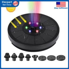 LED Solar Power Bird Bath Water Fountain Pump Floating Outdoor Pond Pool Decor