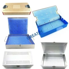 1pcs Double Layer Sterilization CaseTray Ophthalmic with Silicone Mat Ophthalmic