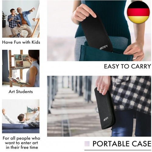 Artify 10 Piece Brush Set - Brushes with Carrying Case for Oil, Watercolour and - Bild 6 von 6