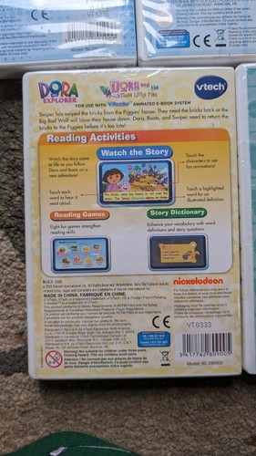 LOT 5 VTech V.Reader Learning System ToyStory 3KungFu Panda 2 Sponge Bob Olivia - Picture 9 of 11