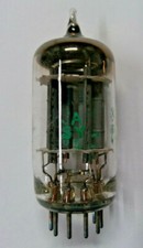 TESTED VINTAGE SYLVANIA 5814A 12AU7 TUBE COPPER RODS GREY PLATE HALO GETTER