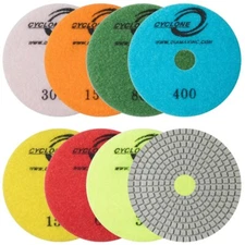 Diamax Cyclone 4" ES White Resin Polishing Pads