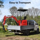 Mini Excavator 1 Ton 1.2~1.5 Ton Digger 15hp Gas Tracked Crawler B&S ...