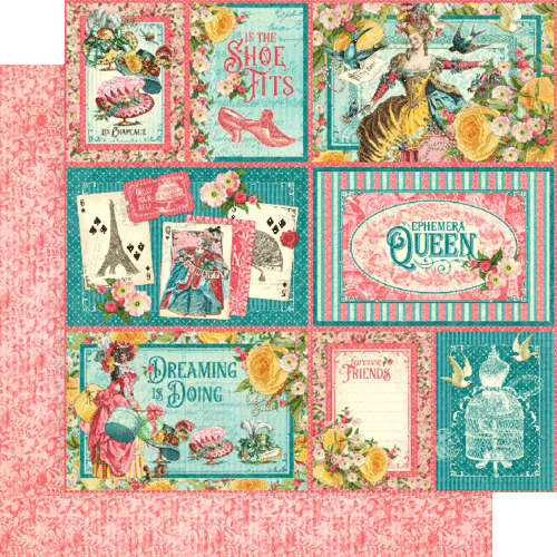 GRAPHIC 45 "EPHEMERA QUEEN" 12X12 PAPER PACK SCRAPJACK'S PLACE - Picture 9 of 10