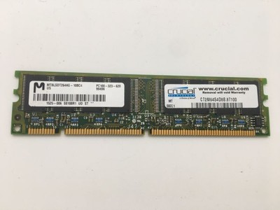 Mémoire RAM MICRON MT8LSDT864AG-10CB4 - 256 MB - PC-100 - DDR1 SDRAM - Occasion Fonctionnelle