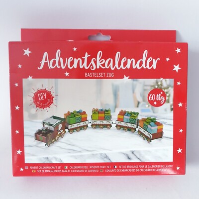 Adventskalender Zug zum Selbstbefüllen   DIY-Bastelset mit 24 Geschenkboxen
