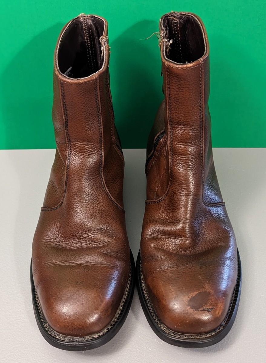 Vtg Unbranded Brown Leather Dress Boots - Men display picture 1