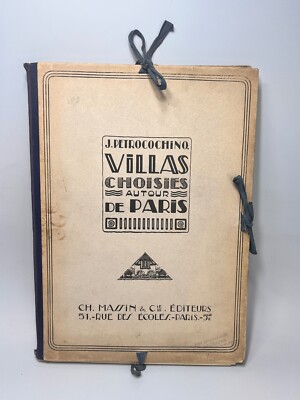 1920s Antique French Architectural Print Building 40 Plates Folio Henri Defrance