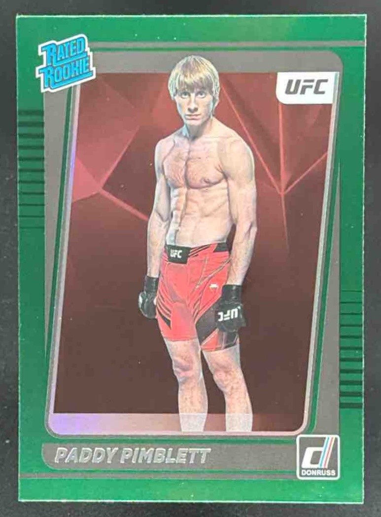 2022 Donruss UFC Paddy Pimblett Green Flood #207 RC Rated Rookie