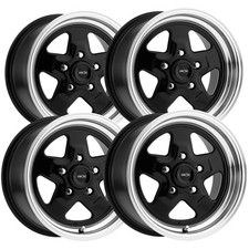 Set Of 4 Vision 521 Nitro 15x8 5x4.75 0mm Gloss Black Wheels Rims 15 Inch