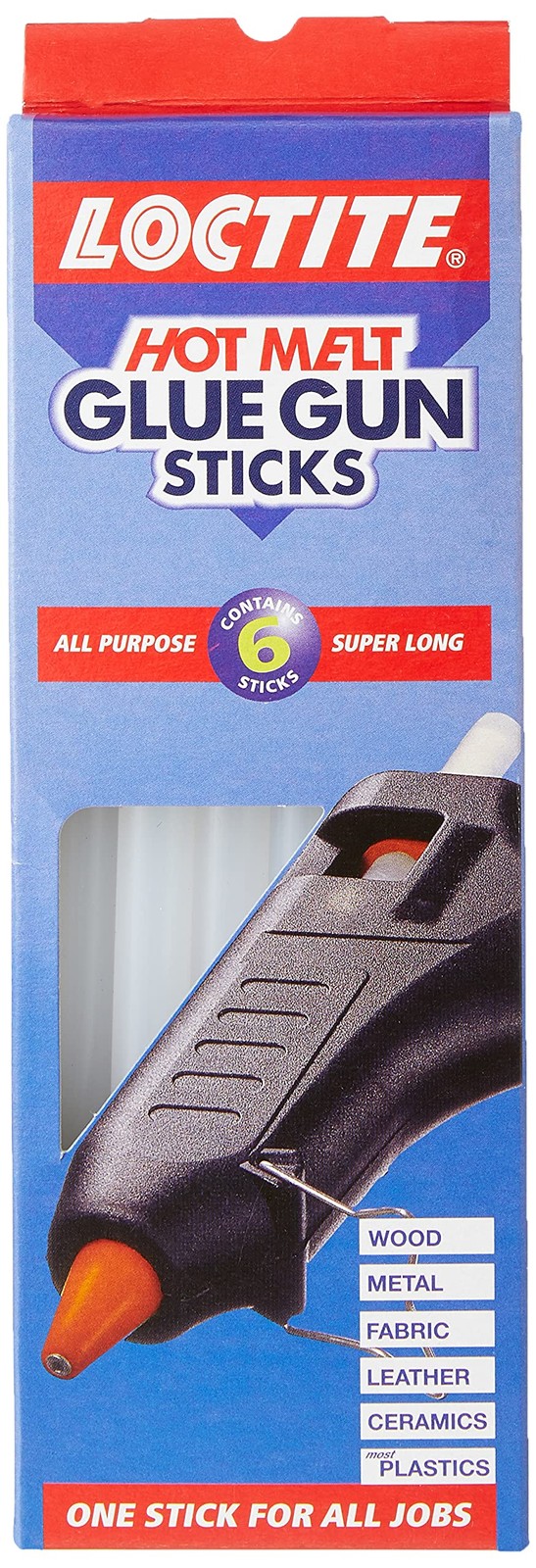 Loctite Hot Melt Glue Gun Sticks, Stick Refills for One Size, Black