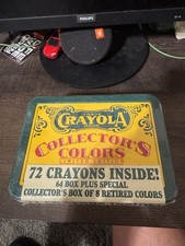 Sealed 1991 Crayola Collectors Colors Limited Edition 72 Crayons Retired TinBox