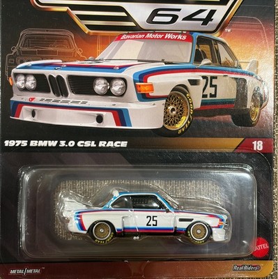2025 Hot Wheels Elite 64 , # 18 , 1975 BMW 3.0 CSL Race , Free