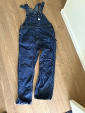 Vintage Mens JC Penny Big Mac Square Bak Blue Denim Button Fly Overalls