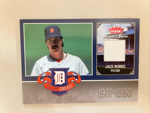 Jack Morris Game Used Jersey 2006 Fleer Greats of the Game Tigers