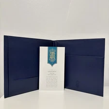 Ferris Wheel Press Fether Portfolio Cover Midnight Blue Vegan Lea - 7.7" x 8.1"