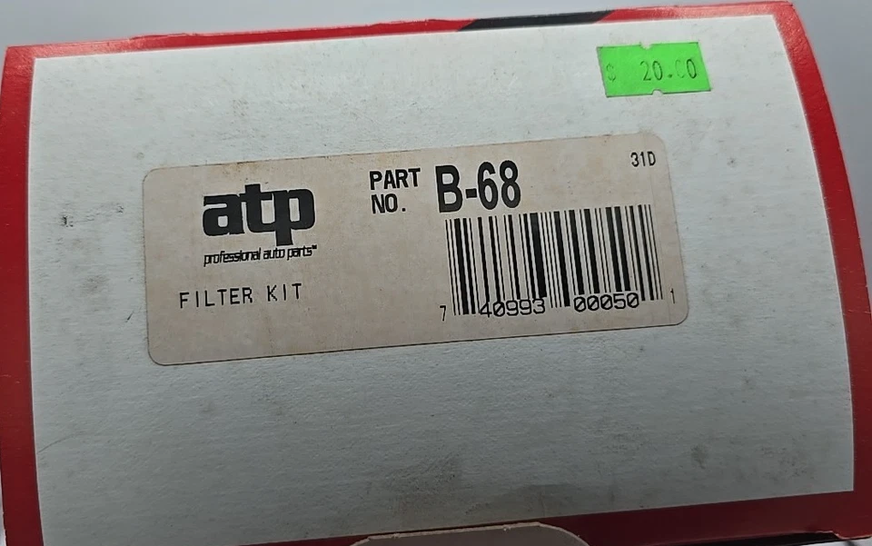 Kit de filtro de transmissão - Kit de filtro trans automático de substituição premium ATP B-68 - Imagem 2 de 4