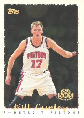 1994-95 Topps #336 Spectralight - Bill Curley Detroit Pistons Rookie
