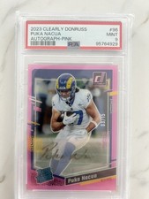 2023 Panini Clearly Donruss - Puka Nacua - Rated Rookie FOTL Pink AUTO #3/15 RC