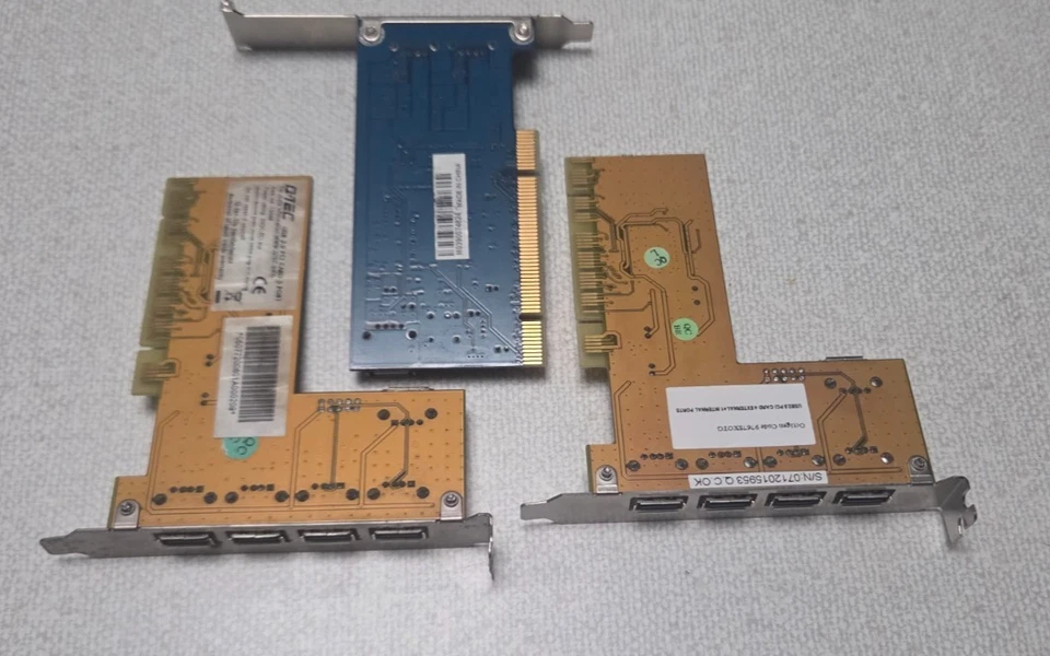 3x USB 2.0 PCI CARDS OCTIGEN 13068 4+1 BELKIN F5U219 2+1 Port Expansion JOB LOT - Image 3 of 4