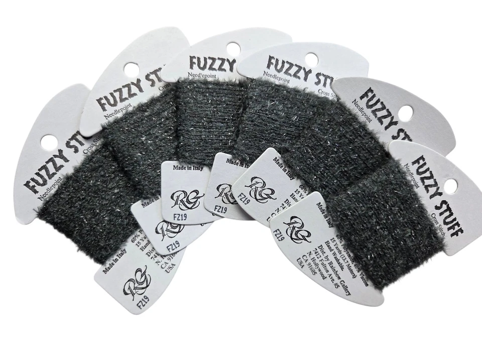 Rainbow Gallery Fuzzy Stuff Thread Gray FZ19 Lot of 6 Needlepoint Cross Stitch - Image 4 of 4