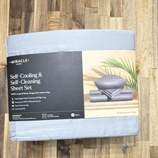 Miracle Made Luxe Queen Gray Sheet Set Cooling Self-Cleaning