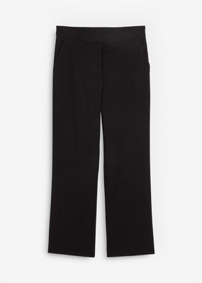 Neu 7/8-Hose mit High-Waist-Bequembund Straight Gr. 38 Schwarz Damenhose
