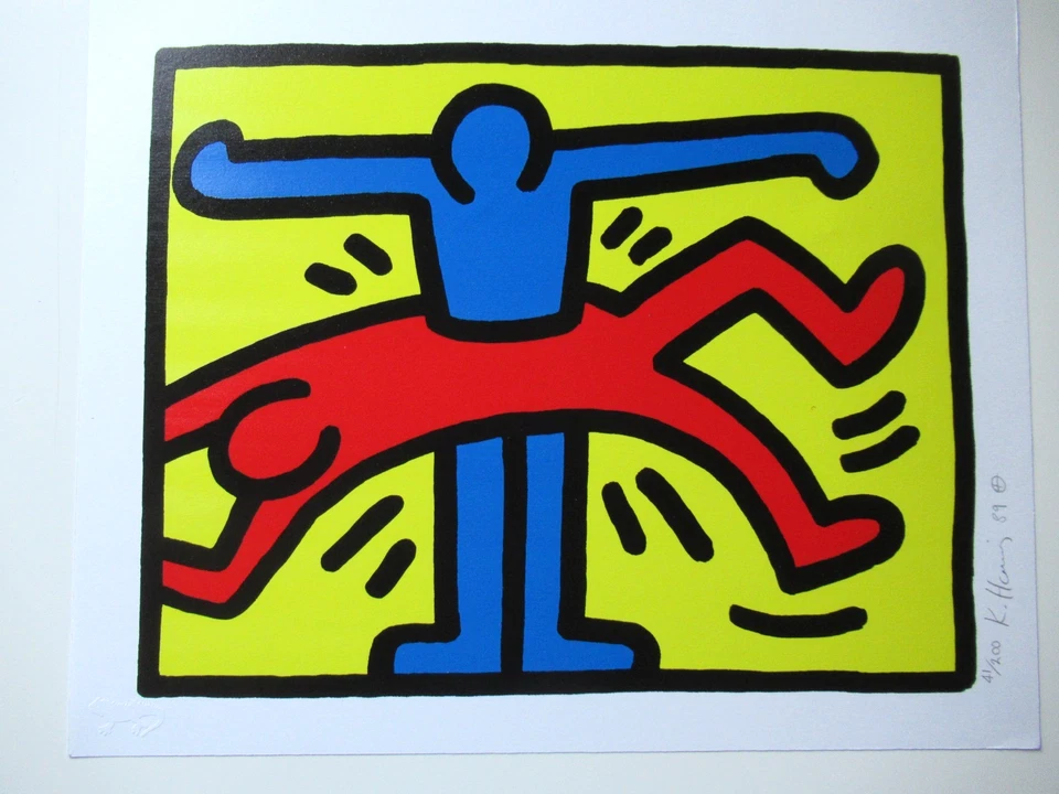 KEITH HARING: Aus Pop Shop, Siebdruck, Original signiert von 1989 mit Expertise - Bild 2 von 4