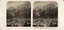 Stereo photo Bavarian Highlands, Mittenwald against Karwendelspitze - 10896506