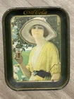 Vintage Coca-Cola Tin Serving Tray 1920  Girl at golf course.  13 x 10.5"