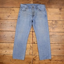 Levis 569 Jeans 34x32 Mens 00s Blue Relaxed Straight Loose Light Stonewash Denim