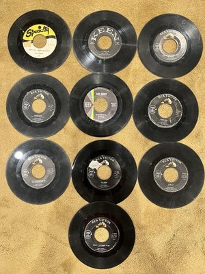Sam Cooke 45rpm Lot. 10 Records Total. Conditions Vary. See Photos For Closeups.