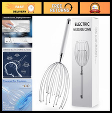 Electric Scalp Massager with 20 Metal Fingers - Waterproof Head Massager for Str