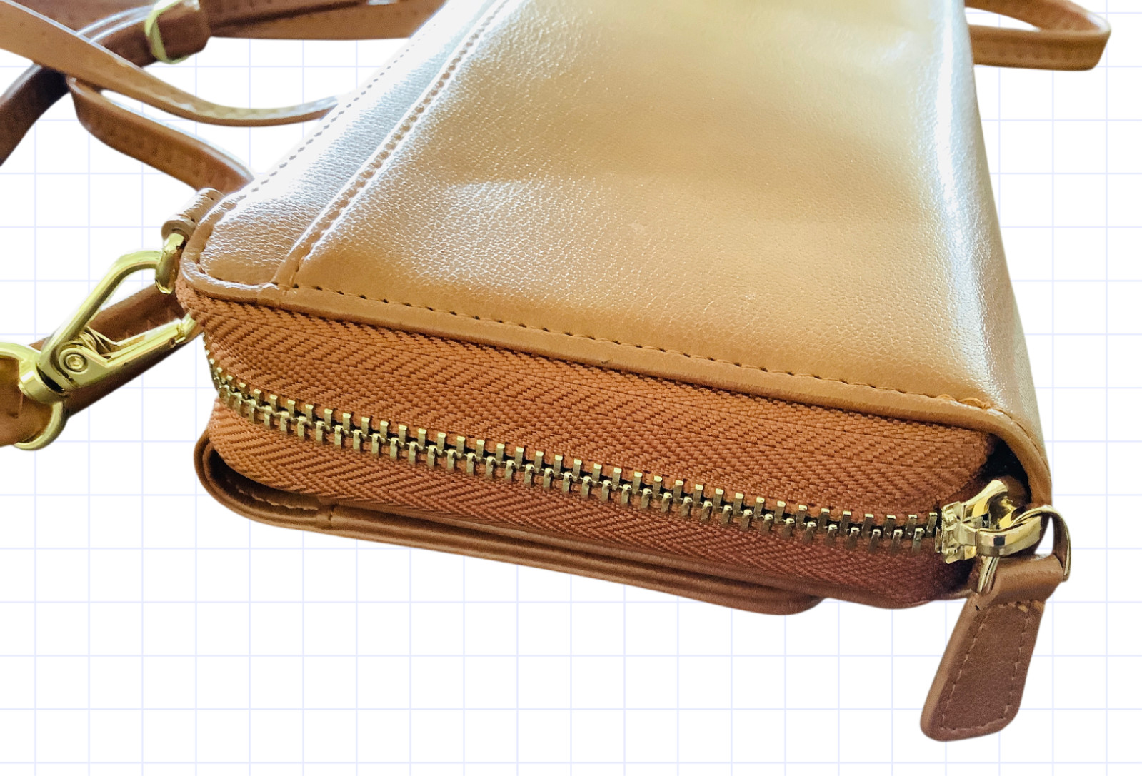 RONSIN Wristlet Orhanizer Wallet Crossbody Bag Vegan Leather RFID Blocking