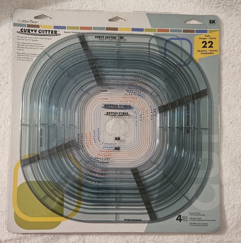 EK Success - Cutter Bee Curvy Cutter - Square Template Set - Template 22 Cuts 4