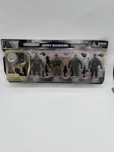 Elite Force 1:18 scala 1/18 Army Rangers confezione da 4 K-9 set NUOVO