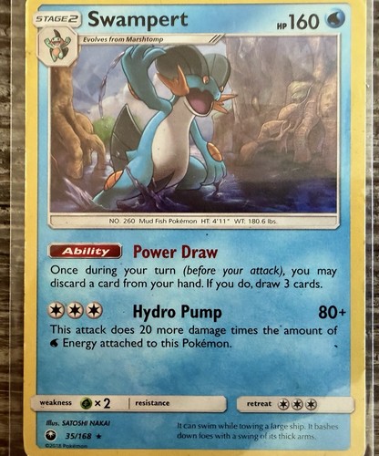 The Pokémon Company Swampert 035/168 Celestial Storm Cracked Ice 🧊