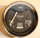 SMITHS vintage WATER TEMP GAUGE 52mm 90 - 230  BLACK FACE temperature holden ?