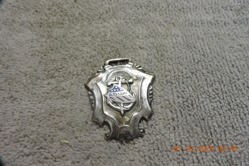 Antique A.O.U.W Ancient Order of United Workmen Nebraska Pocket Watch Fob 1916 - Picture 1 of 2